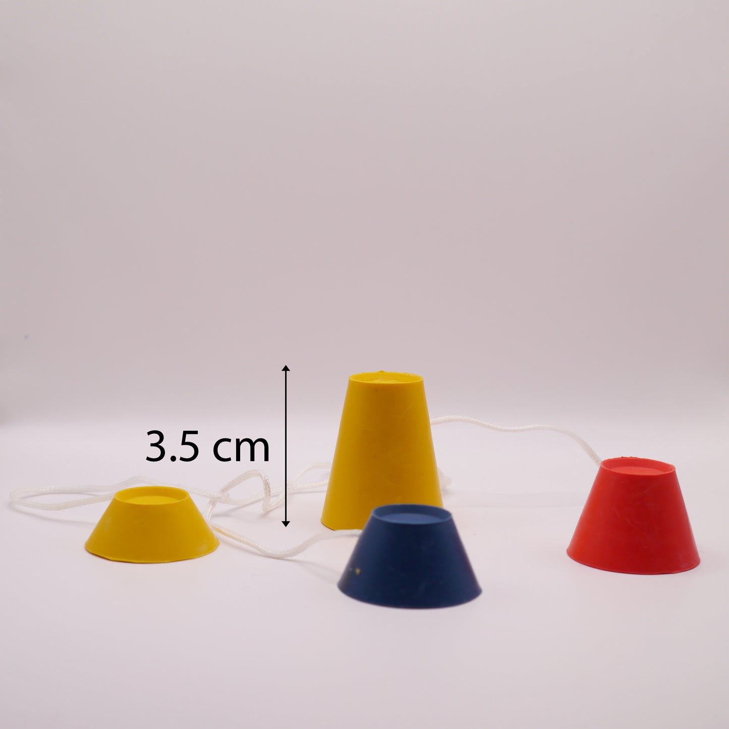 Solid Rubber Tees - Various Heights - Strung together / Golf Tees / Simulator