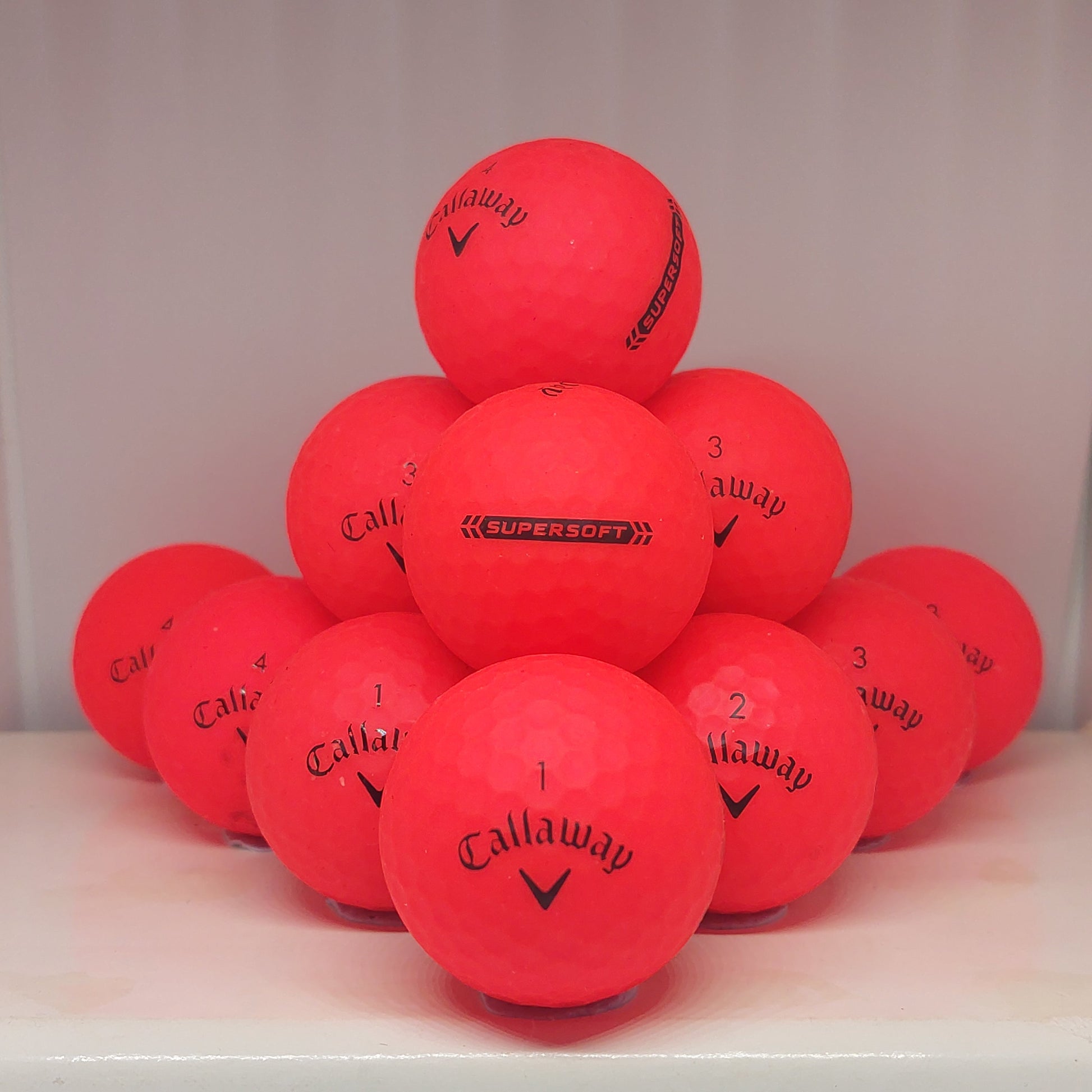 Callaway Supersoft Red Matte 12 A Grade Balls Grade